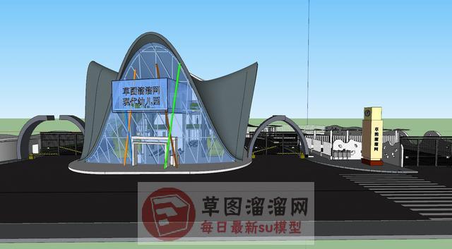幼儿园创意建筑SU模型