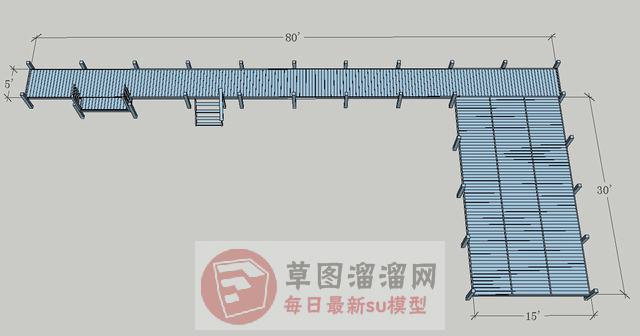 栈道木桥SU模型