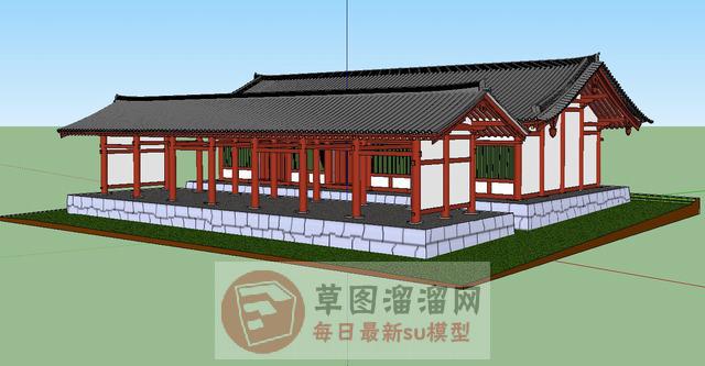日式古建禅房SU模型