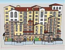 欧式小区建筑SU模型