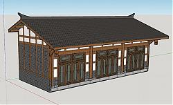 中式平房建筑SU模型