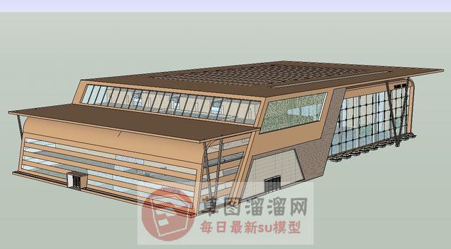 体育馆建筑SU模型