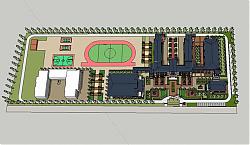 小学学校建筑SU模型