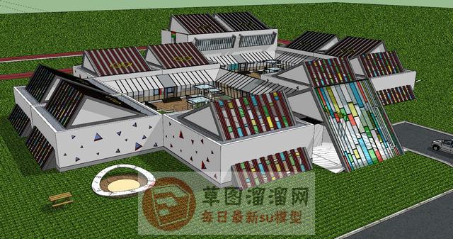 特色幼儿园学校SU模型