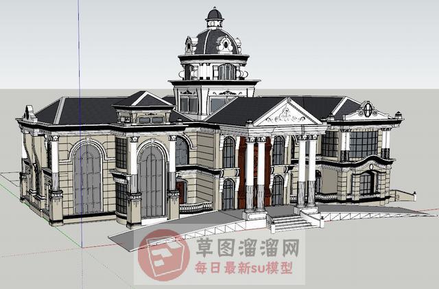 豪华欧式别墅SU模型