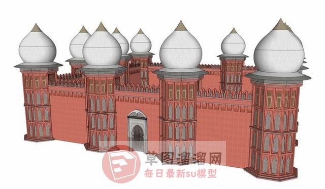 俄罗斯城堡建筑SU模型