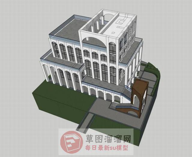 售楼部建筑SU模型