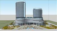 酒店综合体建筑SU模型