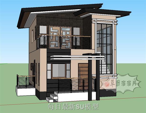 两层别墅住宅SU模型