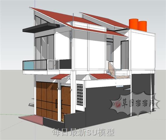 日式现代住宅SU模型