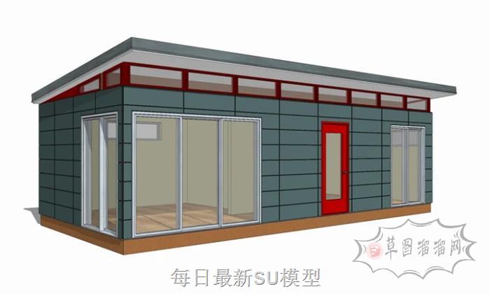 阳光房活动板房SU模型