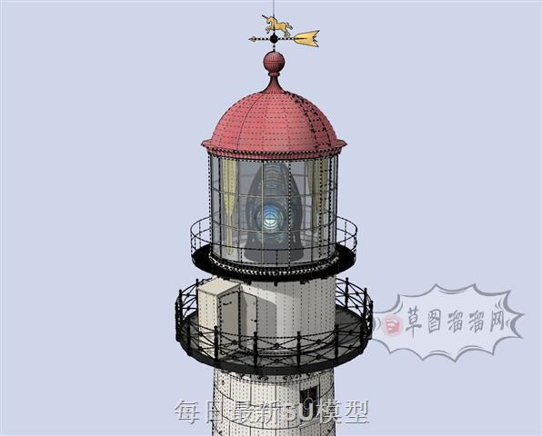 灯塔建筑SU模型