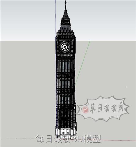 伊丽莎白塔钟鼓楼SU模型