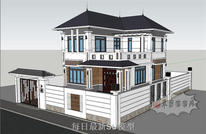 别墅建筑SU模型