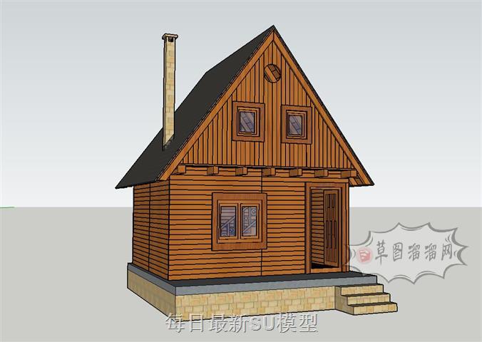 木屋木房子住宅SU模型