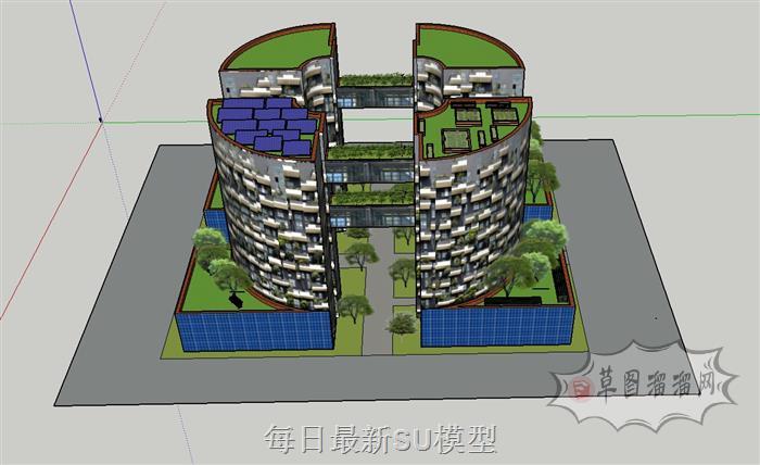 环保建筑住宅SU模型