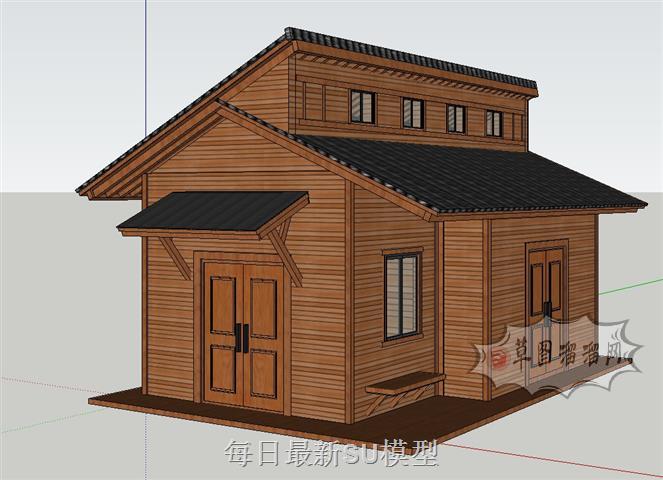 房子木屋住宅SU模型