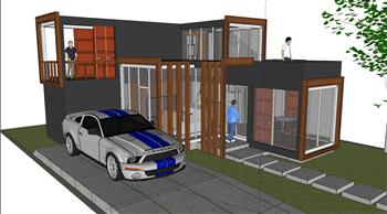 集装箱住宅建筑SU模型