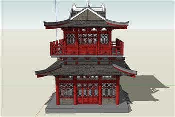 中式古建建筑SU模型