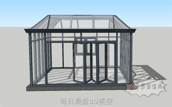 玻璃房阳光房别墅SU模型