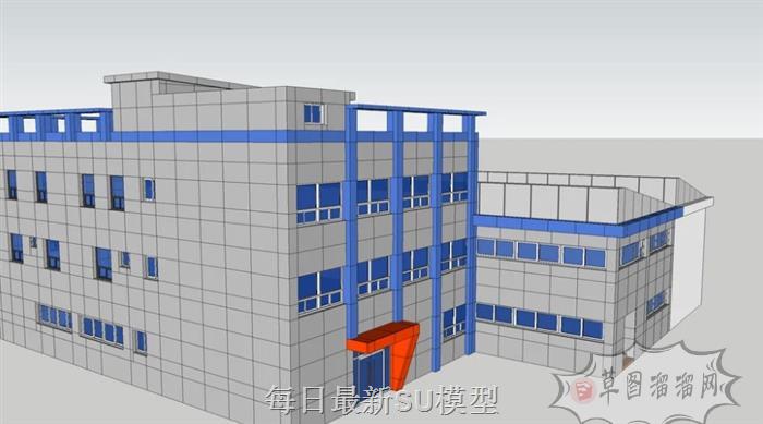 工厂企业食堂SU模型