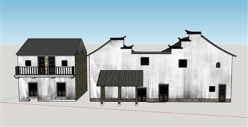 中式民房住宅SU模型