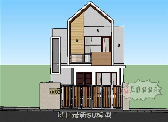 独栋两层别墅SU模型