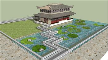 中式古建阁楼SU模型