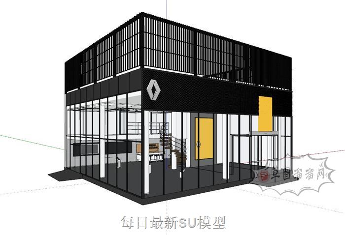 4S店汽车销售SU模型