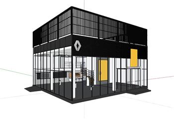 4S店汽车销售SU模型