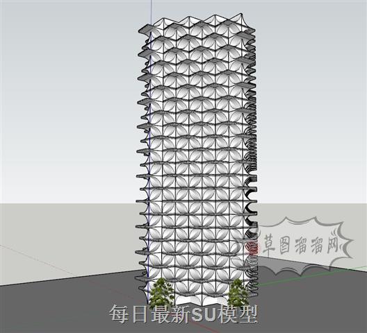维也纳酒店建筑SU模型