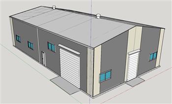 工厂厂房建筑SU模型
