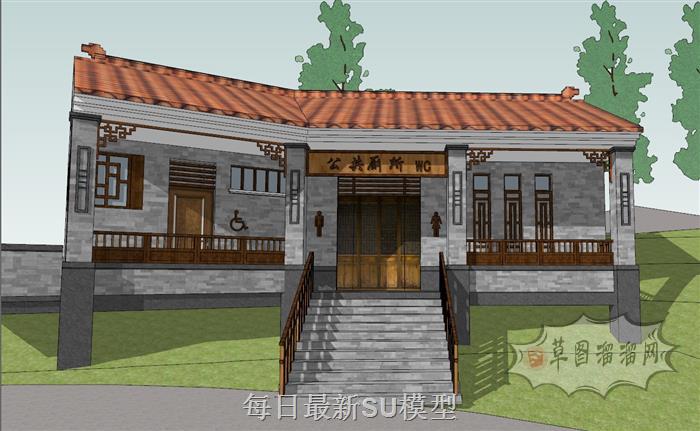 公厕厕所洗手间SU模型