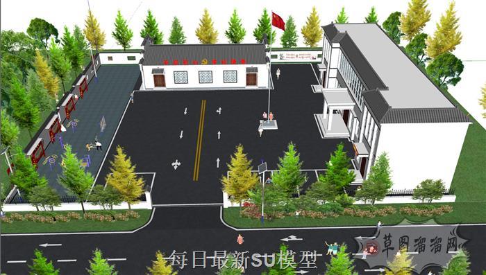 村委社区办公楼SU模型