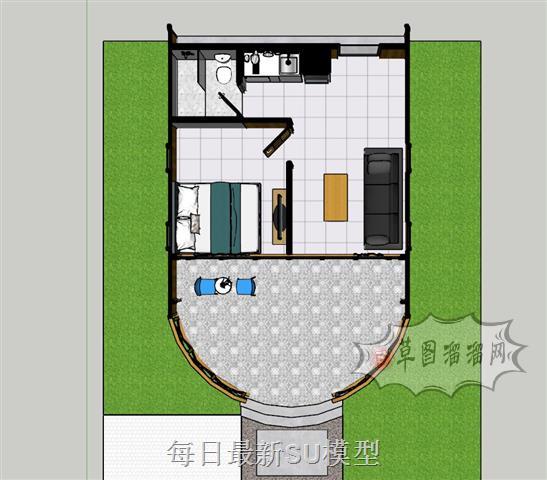 特色别墅木屋SU模型