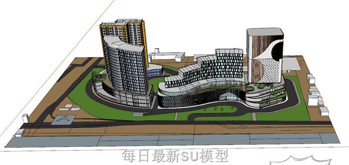 商业综合体建筑SU模型