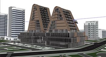 现代异形建筑SU模型