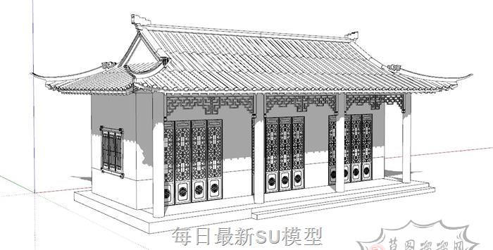 土地庙庙古建SU模型