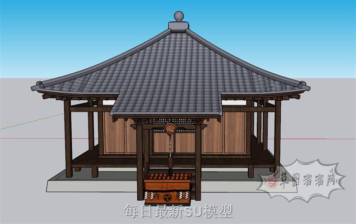 日本古建神社SU模型