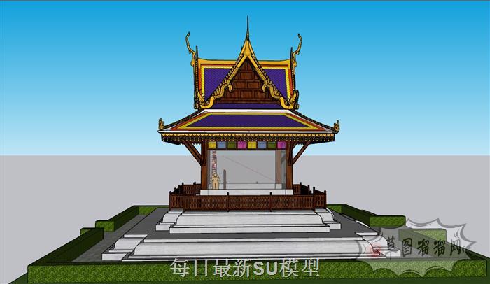 东南亚亭子凉亭SU模型