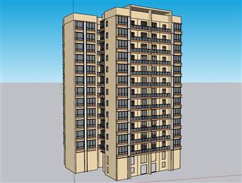 公寓楼建筑住宅楼SU模型