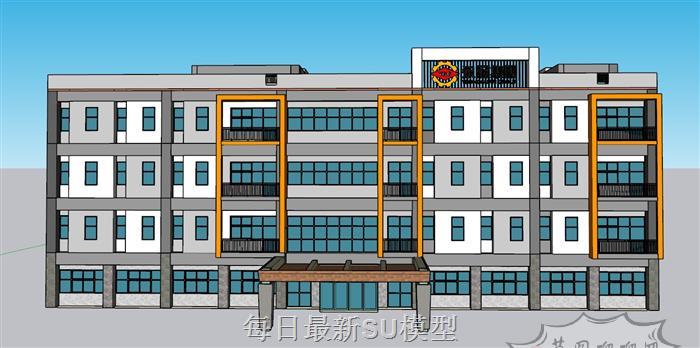 酒店办公楼建筑SU模型