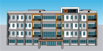 酒店办公楼建筑SU模型