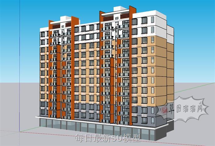 公寓住宅建筑SU模型