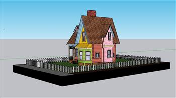 小屋栅栏围栏SU模型