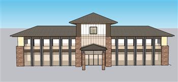 游客中心建筑SU模型