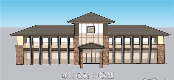 游客中心建筑SU模型