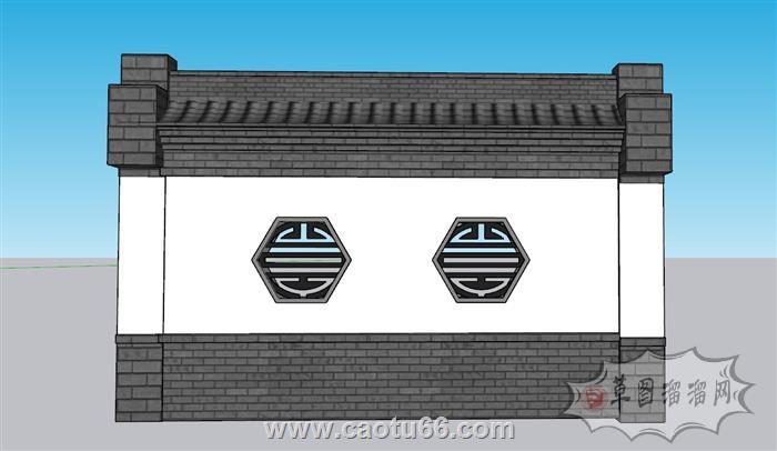 院墙围墙SU模型
