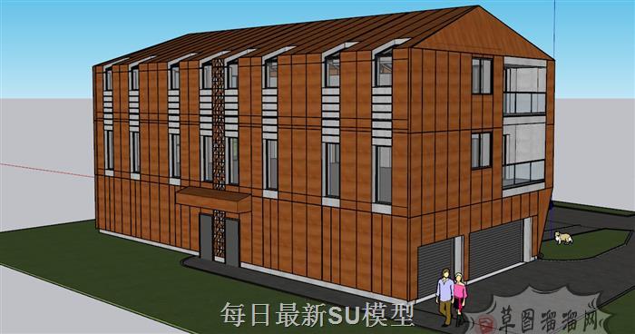 办公楼SU模型