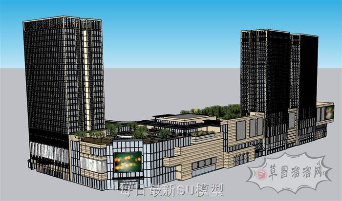 商业综合体建筑SU模型